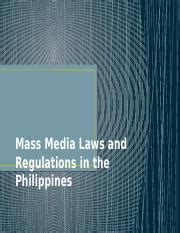 In brief: media law and regulation in Philippines .